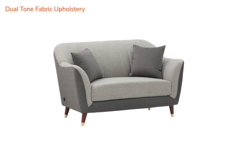 Modern Curved Back Loveseat Sofa with Padded Arms