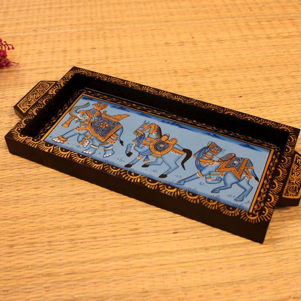 Wooden Printed Serving Tray 6x12