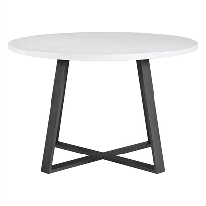 4-Seater Woven Outdoor Dining Set – Round Patio Table & 4 Armchairs