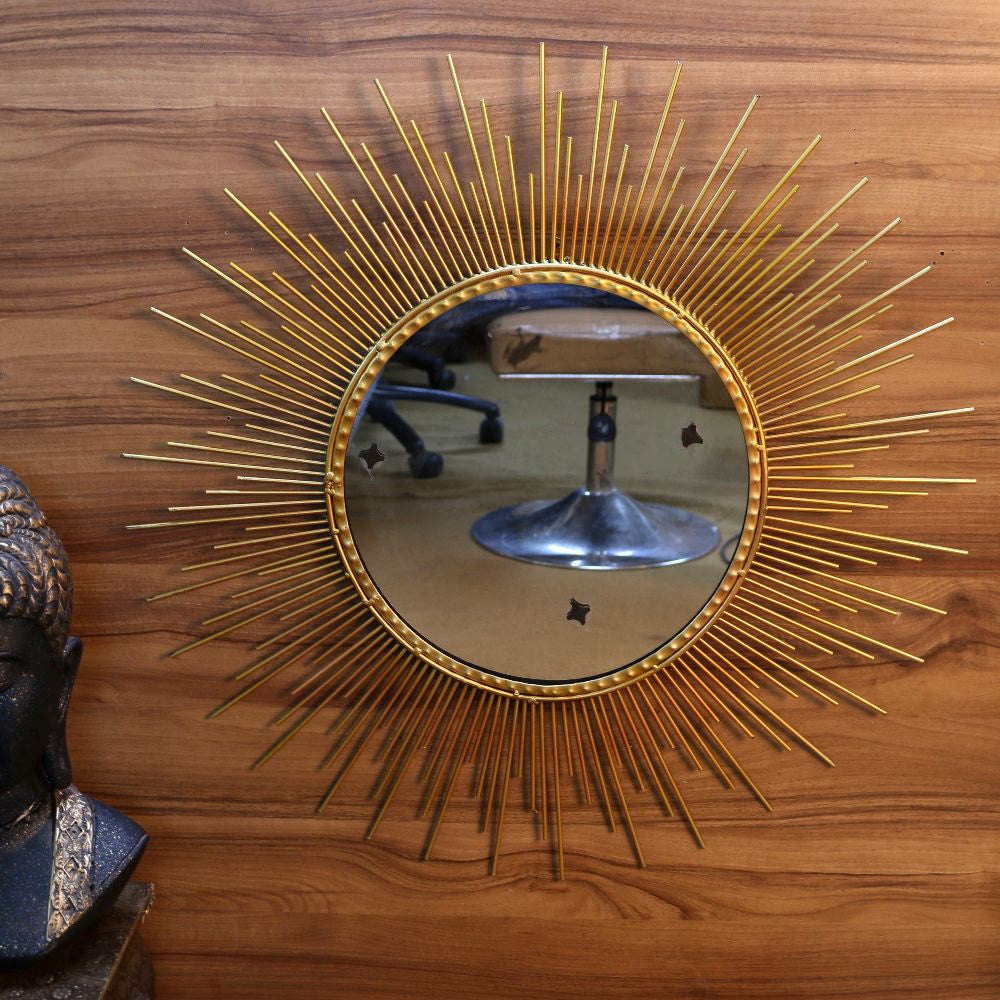 Iron Sun Wall Mirror