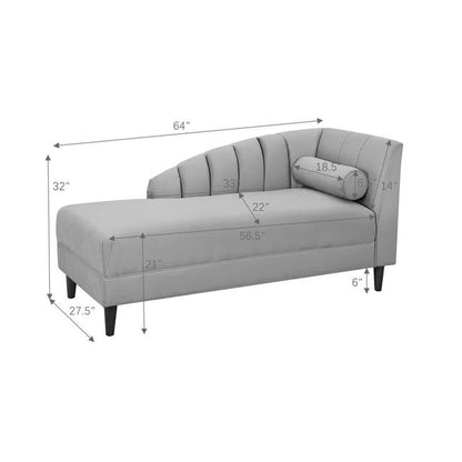 Modern Curved Chaise Lounge Sofa – Upholstered Accent Loveseat-Shivora Crafts