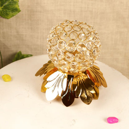 Crystal Diya Flower