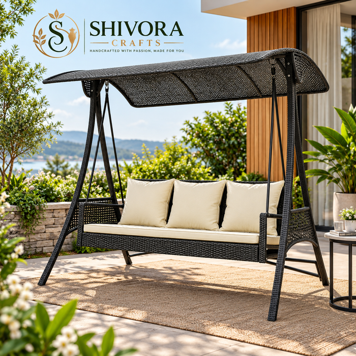 Modern Outdoor Wicker Bar Dining Set with 4 Counter Stools