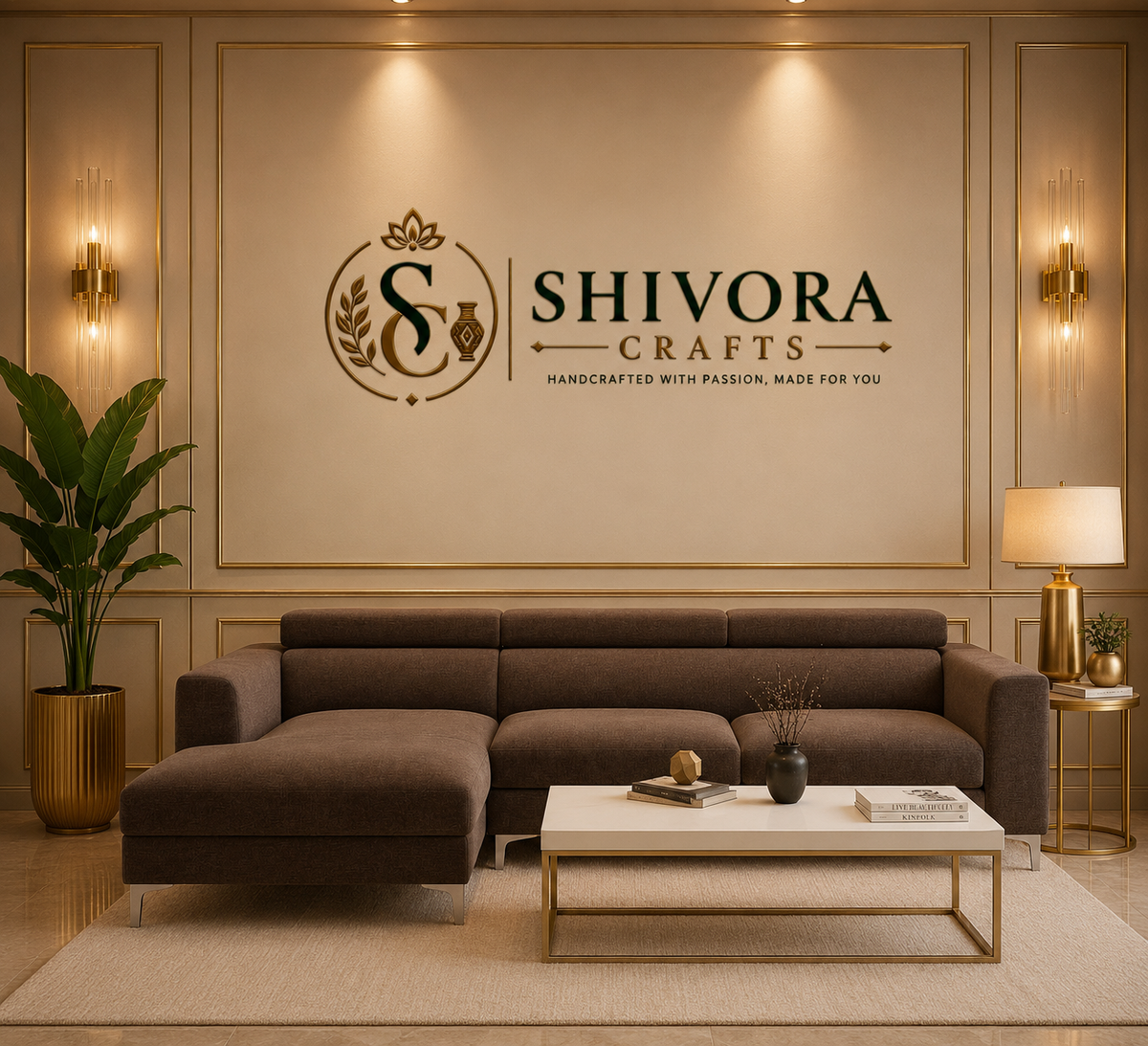 Modern L-Shaped Sectional Sofa with Chaise-Shivora Crafts