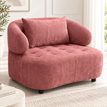 Modern Plush Tufted Chaise Lounge Sofa