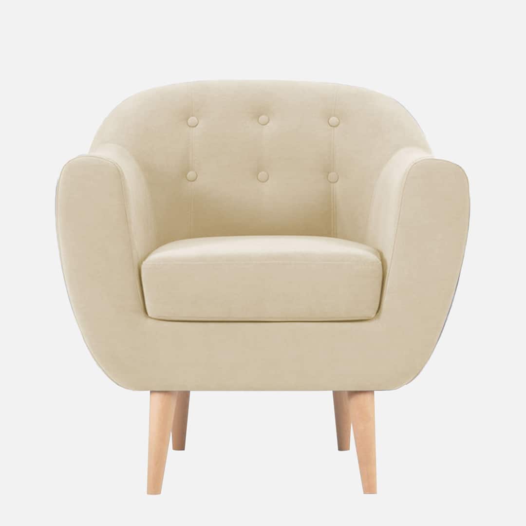 Elegant Button Tufted Accent Armchair