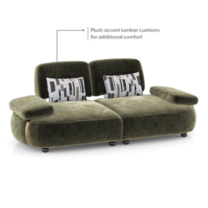 Modern 2-Seater Sofa with Plush Cushioned Seating-Shivora Crafts