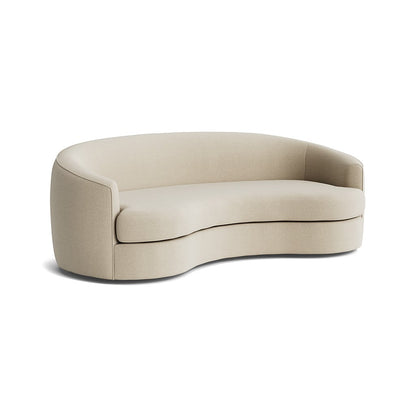 Modern Curved 3-Seater Sofa with Deep Seat & Rounded Arms