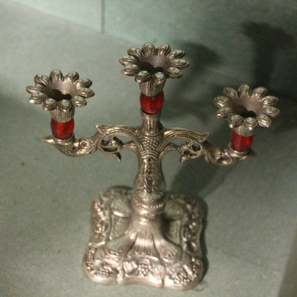 Metal Candle Holder — Handcrafted Decorative Diya Stand
