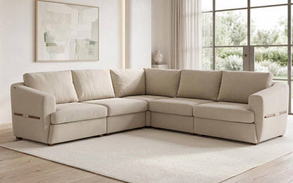 Modern L-Shaped Sectional Sofa with Corner Chaise