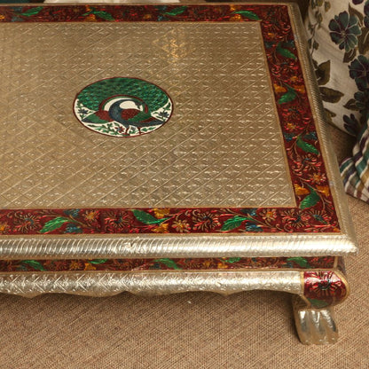 Silver Embossed Chowki 21x21
