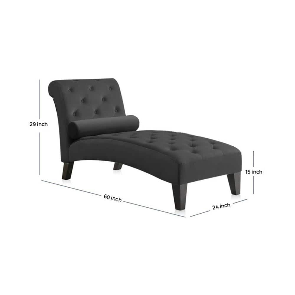 Modern Tufted Chaise Lounge Chair – Upholstered Reclining Accent Seat-Shivora Crafts