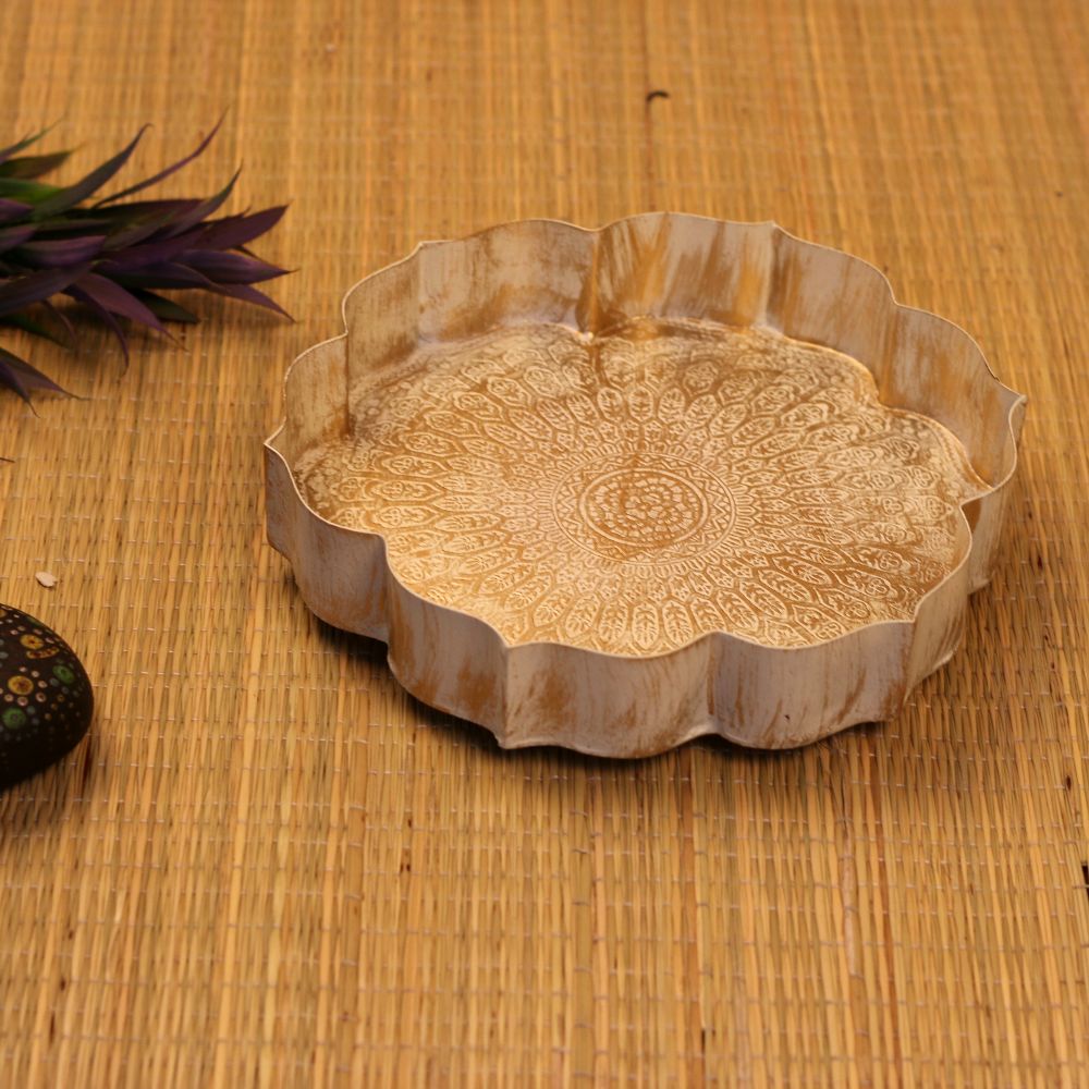 Handcrafted Star Tray White (Large/Medium) – Decorative Serving Tray for Home Décor & Gifting
