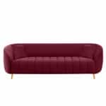 Modern Curved Channel Tufted 3-Seater Sofa- Shivora Crafts