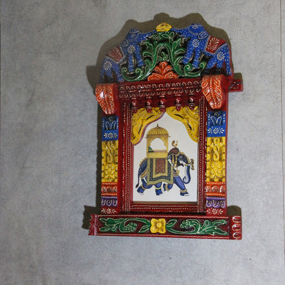 Wooden Jharokha With Painting 36''