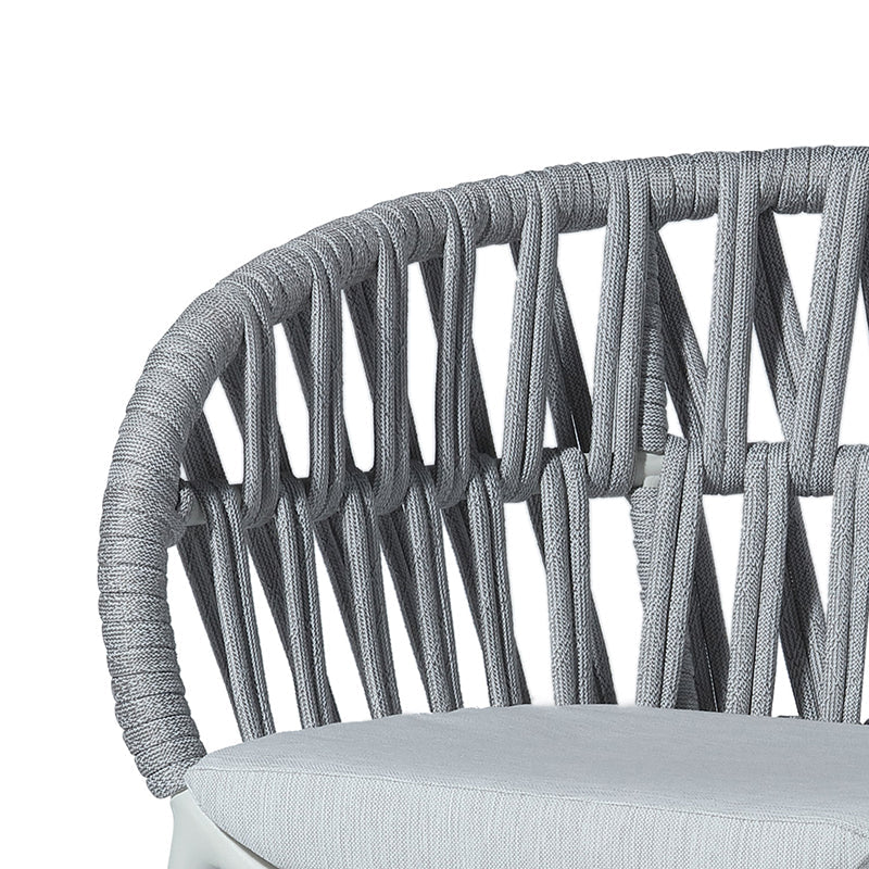 Outdoor Wicker Rope Armchair with Cushioned Seat – Patio & Garden Chair