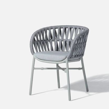 Outdoor Wicker Rope Armchair with Cushioned Seat – Patio & Garden Chair