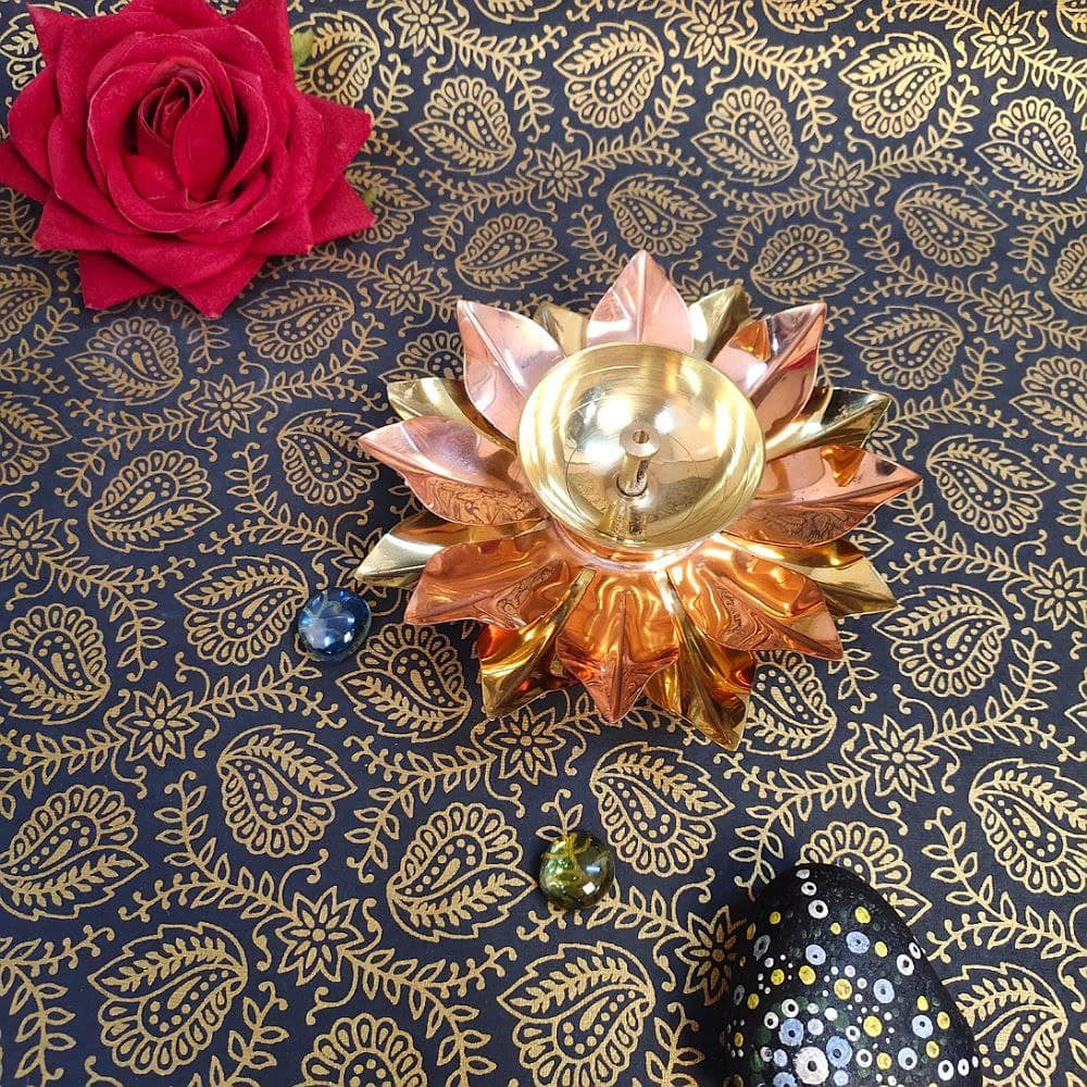 Brass & Copper Akhand Jyot – Kamal Design