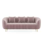Modern Channel Tufted 3-Seater Sofa with Quilted Arms - Shivora Crafts