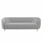 Modern Curved Channel Tufted 3-Seater Sofa- Shivora Crafts