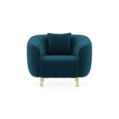 Quilted Channel Back Accent Armchair - Shivora Crafts